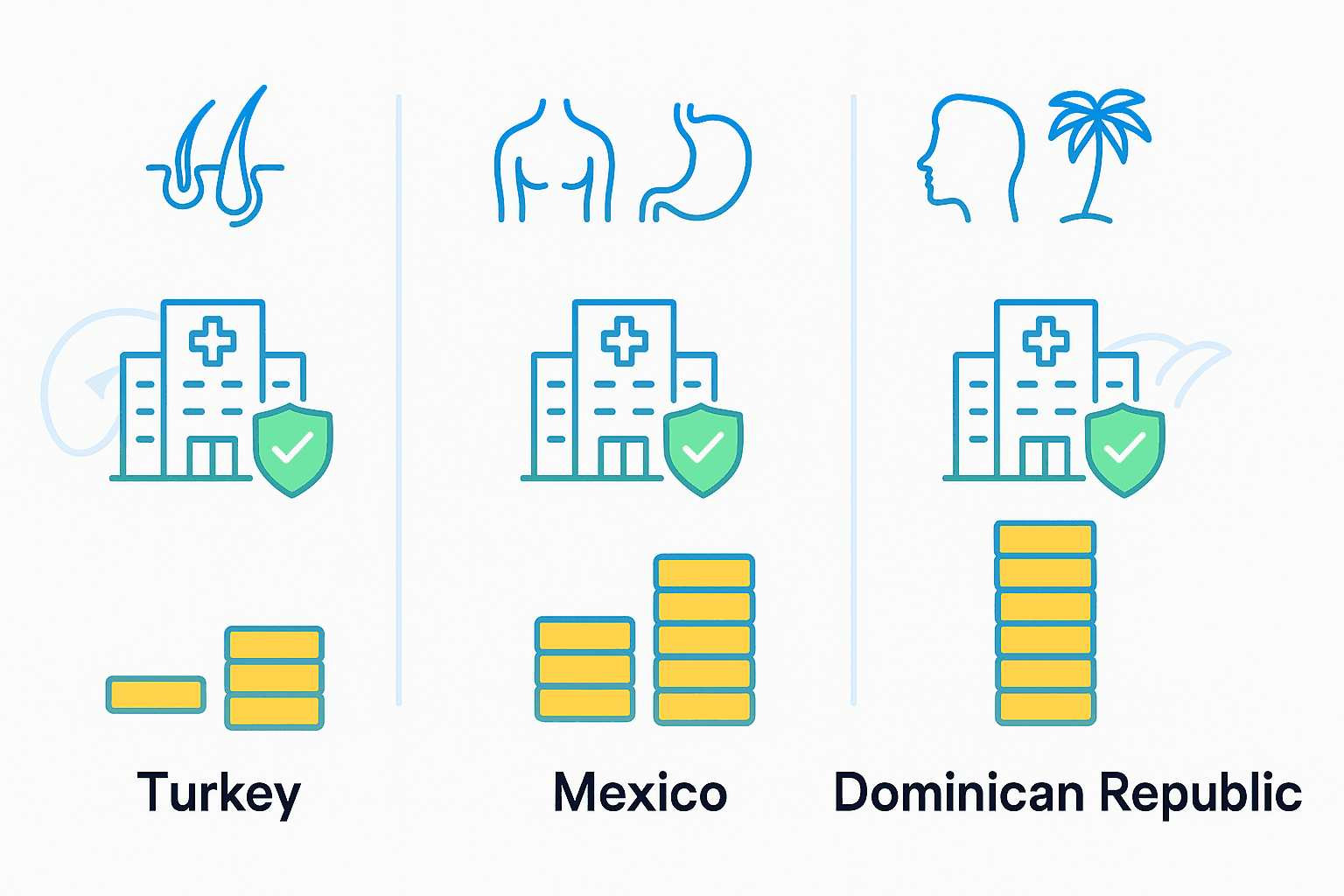 Turkey vs. Mexico vs. Dominican Republic: Complete Medical Tourism Cost Comparison