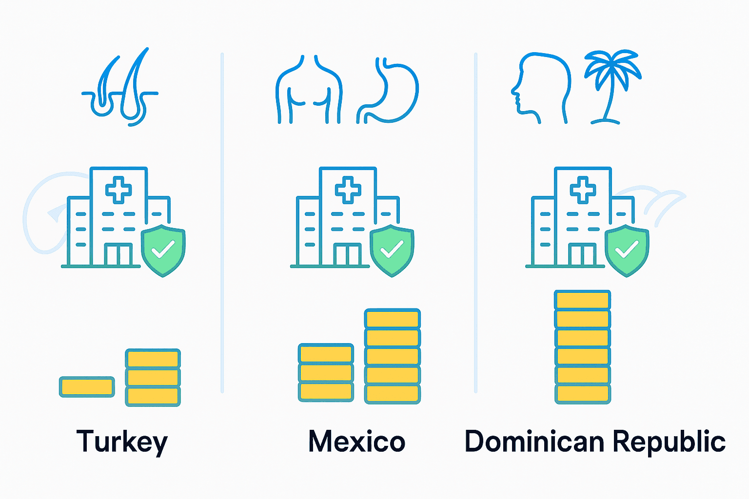 Turkey vs. Mexico vs. Dominican Republic: Complete Medical Tourism Cost Comparison